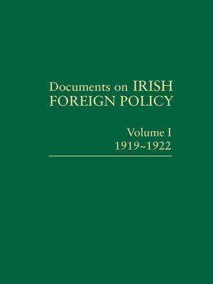 cover image of Documents on Irish Foreign Policy, Volume 1